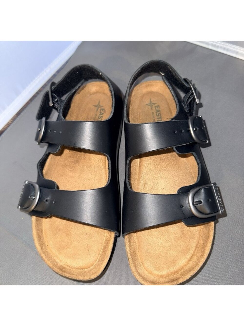 Eastland Women's Charlestown Leather Slide Sandals Black Size 6